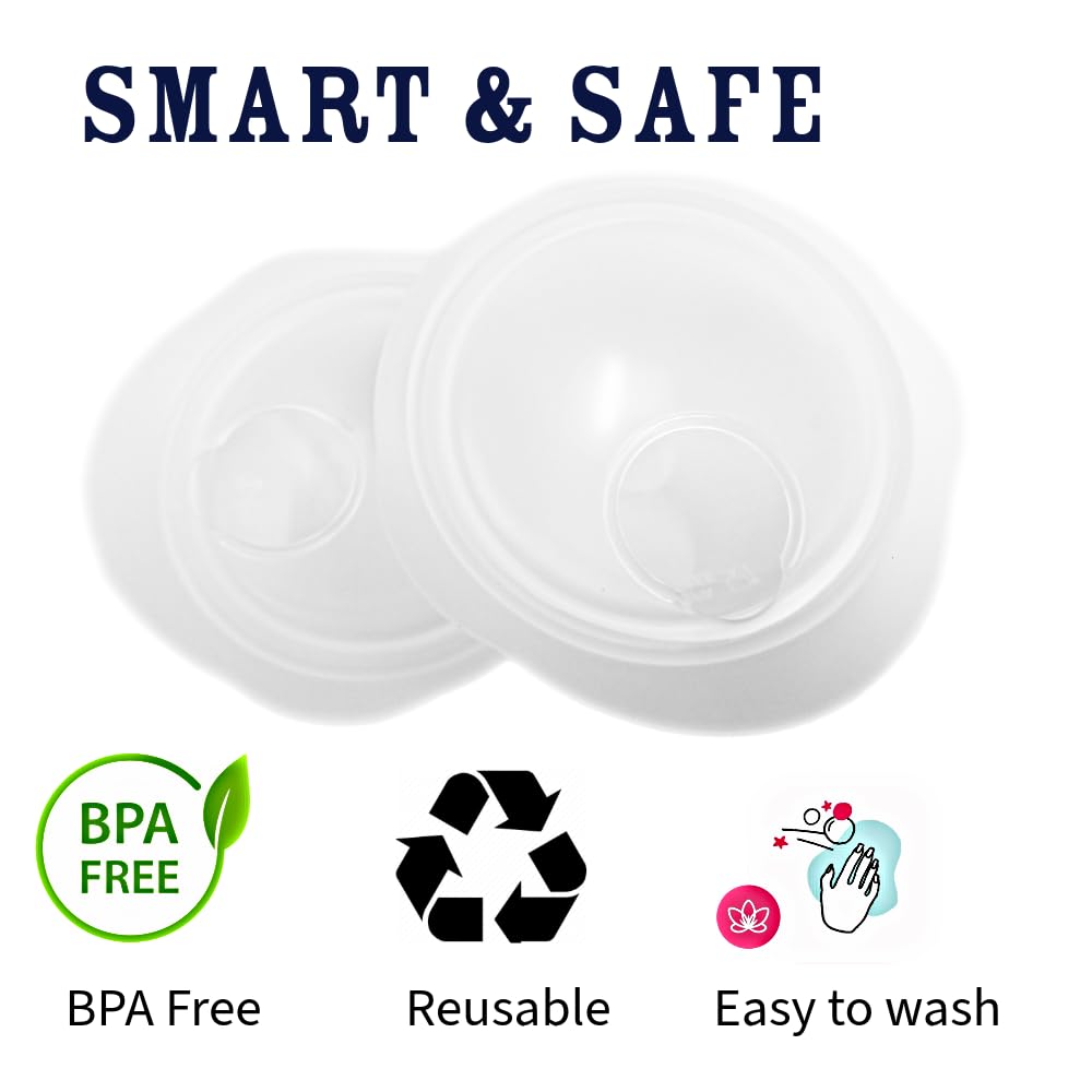 B-Arm Breast Shells- UN Size(1 pair)| Breast Milk Collector Cup For Nursing Moms|No Groove And Leak proof Reusable Breast Milk Storage Cup-30ml Capacity|Protect Sore Nipples for Breastfeeding 4
