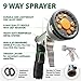 Expandable Garden Hose Kit 50-100 ft - Superior Strength 3750D - 4-Layers Latex, Extra-Strong Brass Connector- 10-Way Durable Zinc Water Spray Nozzle 2 Way Pocket Flexible Splitter (100FT SET)
