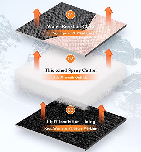 Jjzs Winter Ski Snow Gloves For Men, Women, Youth | Touchscreen & Waterproof Cold Weather Hand Warming Gloves Winter Work Gloves #TOP3