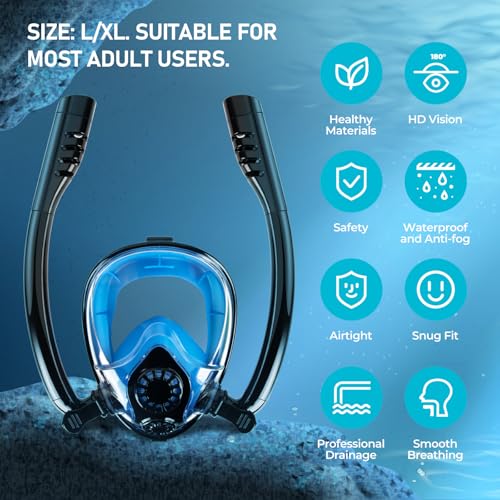 GOYOJO 0.5L Mini Scuba Tank with Snorkel Mask – Portable Underwater Air Supply for Snorkeling & Shallow Dives, DOT‑Certified 5–8 Min Underwater Breath System