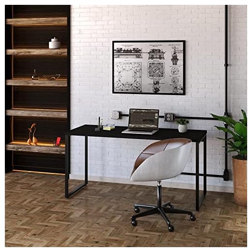 Escrivaninha Trevalla Kuadra Me150-E10 Industrial 150cm Preto Onix