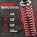 LEAPGOMAX EZGO Golf Cart Shocks Front or Rear with Heavy Duty Coil Springs for EZGO TXT/Medalist 1994+ G&E and Modified EZGO Golf Carts with Lift Kit OEM# 70928-G01 76418-G01（Red）