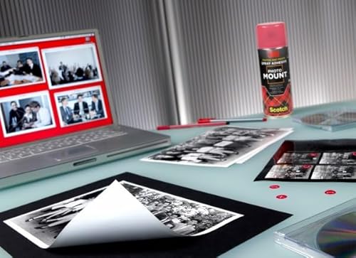Scotch PhotoMount Klebespray - Sprühkleber für Fotos, Folien u.v.a.m., 400 ml, 1 Dose/Packung - für Schnelle und Dauerhafte Verbindungen