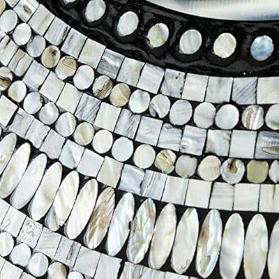 Deco 79 Wood Handmade Mosaic Wall Mirror, 32" x 1" x 32", Multi Colored 51BiR+wSfSL. SS400