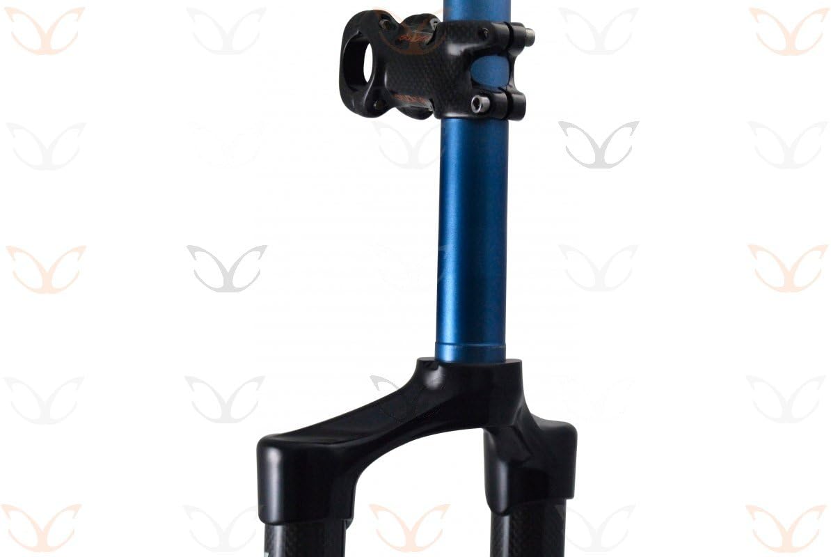 Exotic Rigid Carbon Fork 44.5cm Blue Steerer Mountain Bike Post Mount Disc Only