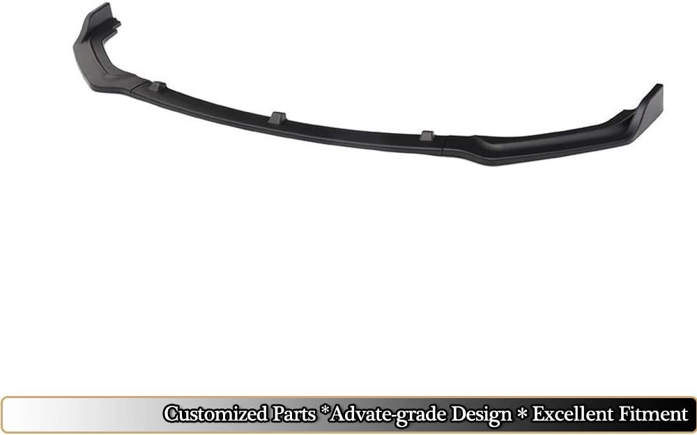Q50 Front Bumper Lip fits for Infiniti Q50 Base Sedan 2018 2019 | Add-on Polyurethane Chin Spoiler Splitter Protector (Matt Black)