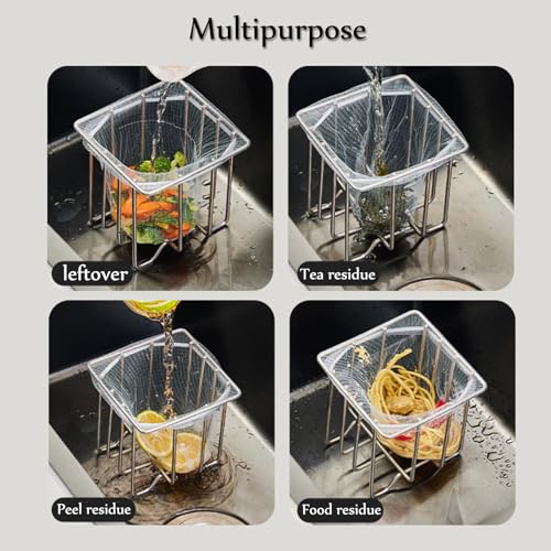 Onvipstoo B00201 Kitchen Sink Strainer With Sink Basket Holder And 200 Sink Strainer Net Bag, Mesh Sink Strainers For Kitchen Sink Food Catcher thumb #4