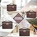 HiTotes Makeup Bag Vanity Case for Women Leather Cosmetic Bag Travel Toiletry Bags Portable Makeup Organizer Case