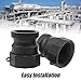 EATAKWARD 2Pcs A-200 2 Inch Camlock Coupling Kit, Polypropylene External Camlock with External Threads, Suitable for Industrial Chemical Pipelines