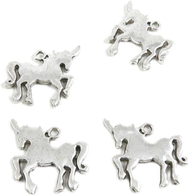 Antique Silver Tone Jewelry Making Charms Pendant Findings Craft Supplies Bulk Lots Arts I0FY7 Unicorn
