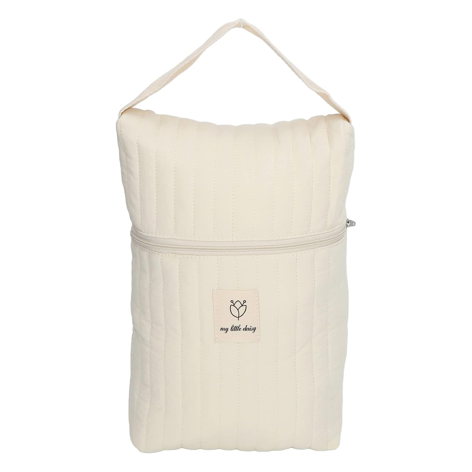 Diaper Bag Organizing Pouch, Cotton Diaper Storage Bag with Large Capacity, Portable Handheld Design for Mom and Baby Essentials, Travel - Friendly Small Diaper Bag Pouch
