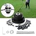 WICHEMI 65Mn Trimmer Head Coil Garden Lawn Mower Chain Brush Cutter Accessory Mower Grass Head Replacement Part Outdoor Tools Universal (Black)