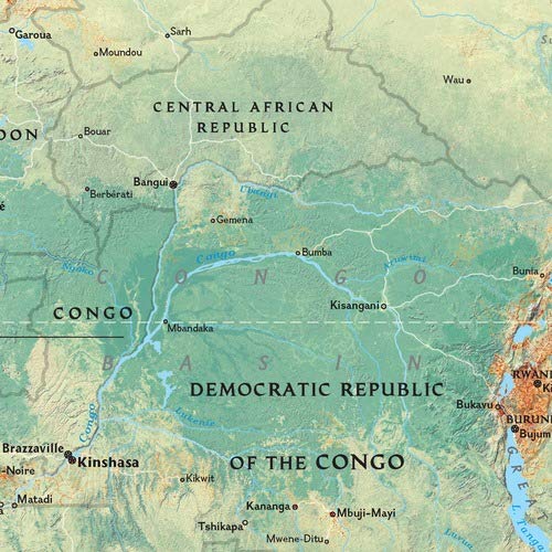 National Geographic: Africa Wall Map, A Storied Landscape - 24.25 X 22.25 Inches - Laminated #TOP1