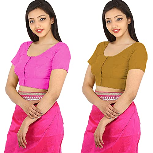 Image of Namita Women's Rubia Cotton Solid Half Sleeve Blouse