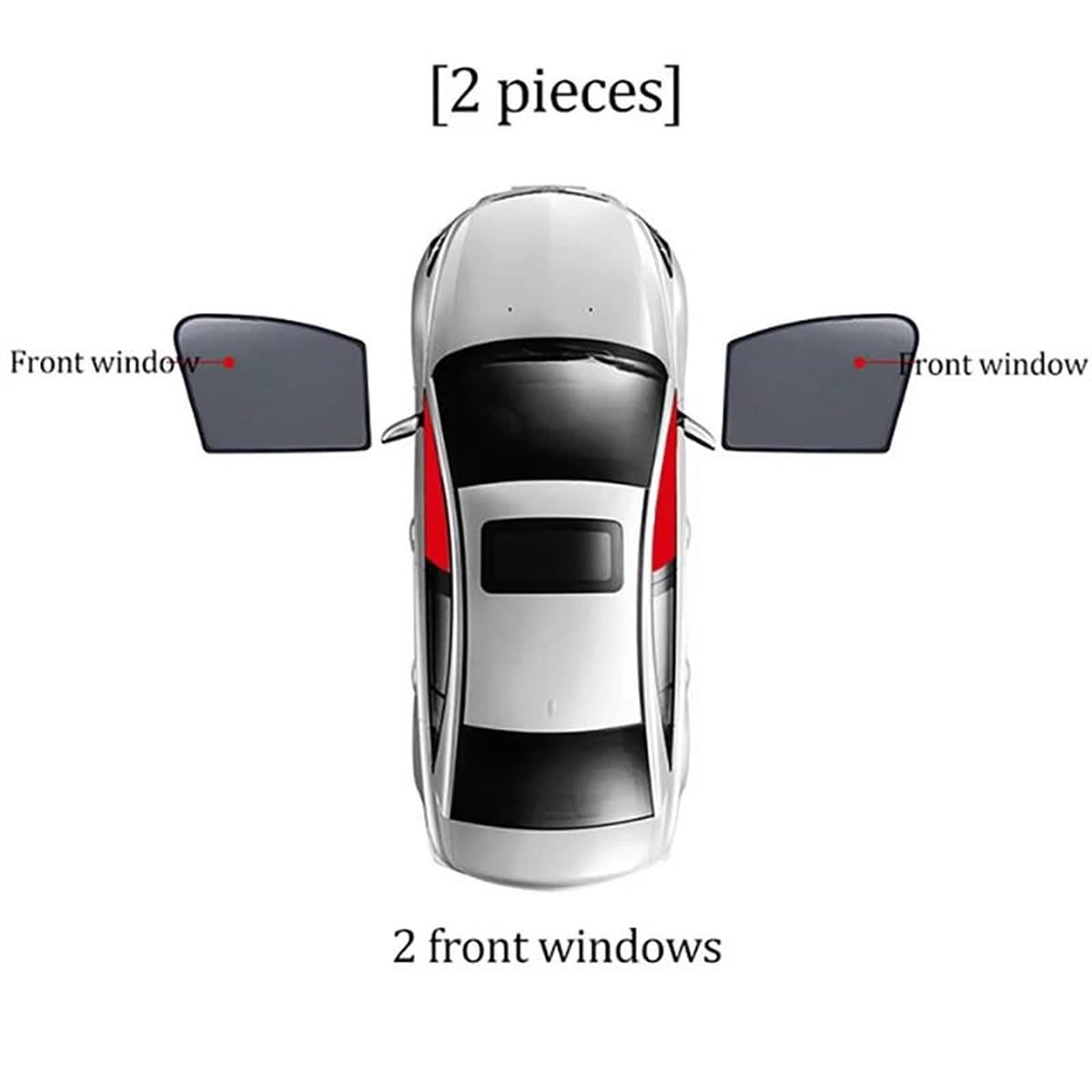 Parasole per Finestrini Laterali Compatibili con Mazda Mazda 2 Hatchback 2007-2013 | Tende elastiche in mesh bloccante sole protezione uv scudo termico