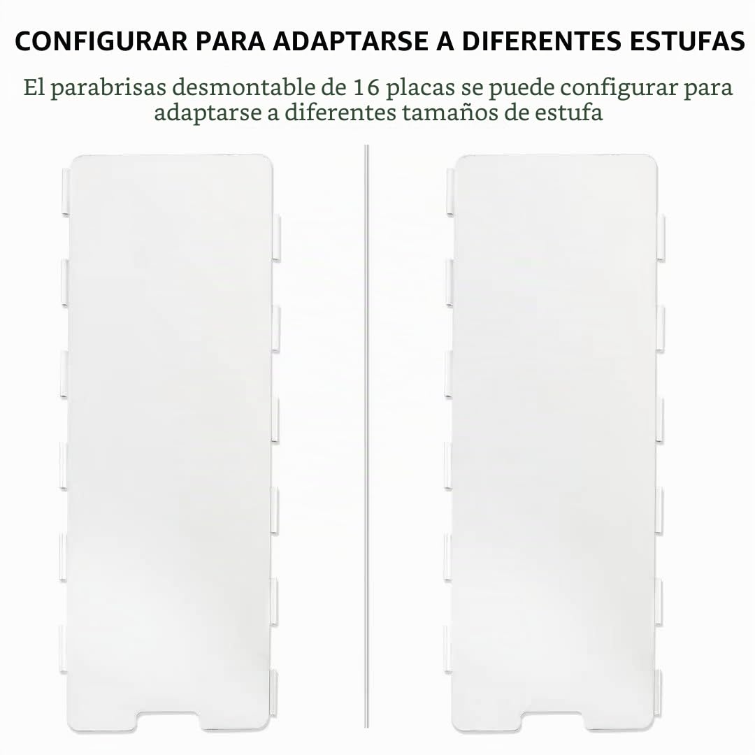16 Placas Parabrisas Plegable para Camping Cocina Estufa de Gas Escudo Protectora Paravientos de Aluminio para Pantalla de Viento Cortavientos al Aire Libre Camping Estufa Parabrisas