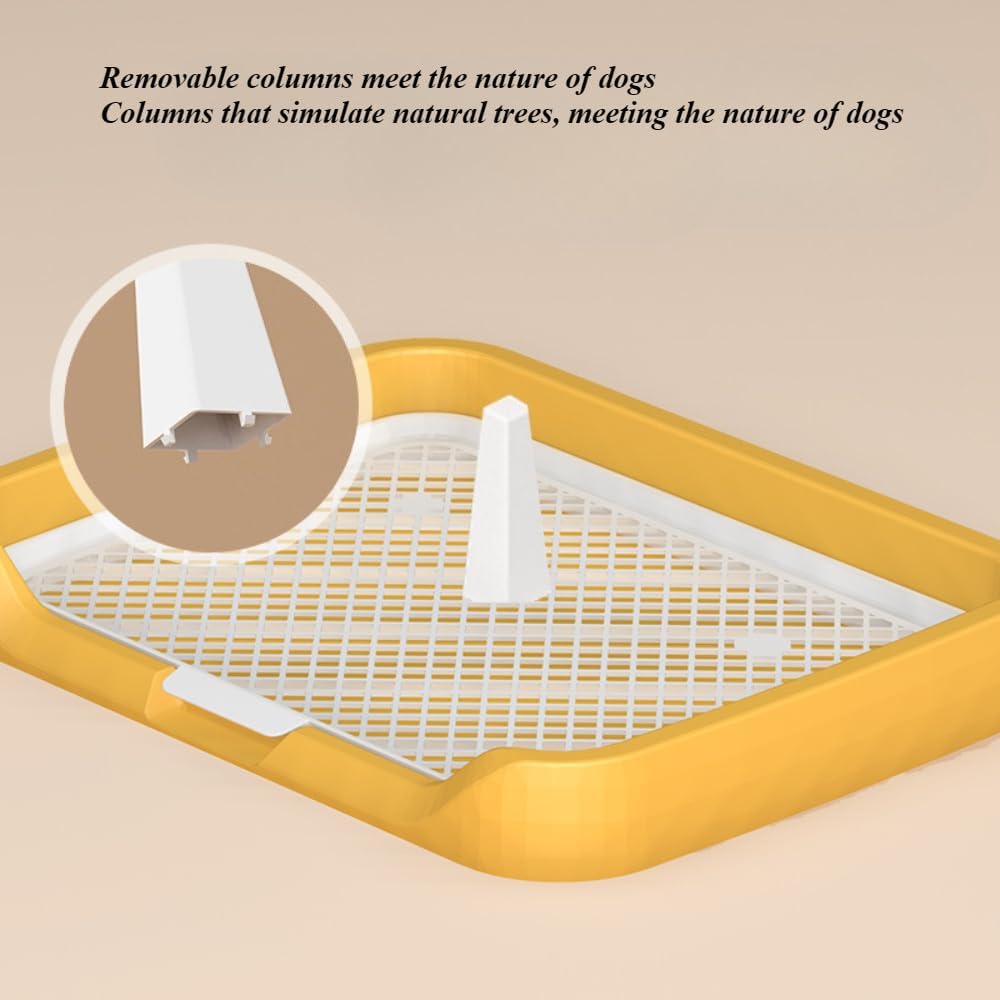 Pet Training Pads Holder Mesh Dog Toilet, Pee Pad Tray for Small & Medium Dogs, Elevated Grid Puppy Pad Holder Keeps Paws & Floors Clean 18.5''LX14.17''WX2.17''H (Green)