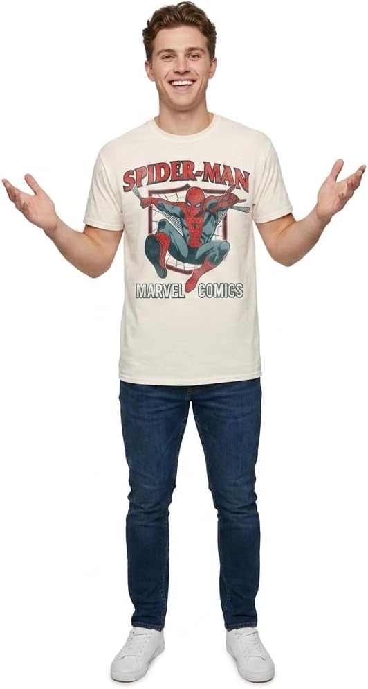 Marvel Men's Marvel Comics Spider-man Swinging Short Sleeve T-Shirt image 3
