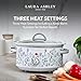 Laura Ashley Slow Cooker 6.8 Quart - Large Slow Cooker 6.8 qt for 8 to 10 People - Energy Efficient Slow Cookers with 3 Heat Settings - Dishwasher Safe Removeable Ceramic Crock & Tempered Glass Lid