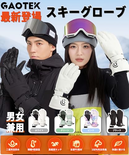 GAOTEK スキーグローブ L ブラック