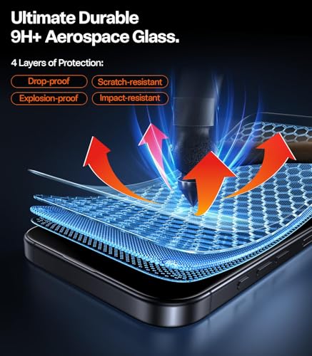 Image of TORRAS OrigArmor for iPhone 17 Pro Max Screen Protector with 3D Curved Edge & Anti-Reflection Tech - Premium Imported 9H+ Military Grade iPhone 17 Pro Max Tempered Glass - 1 Pack