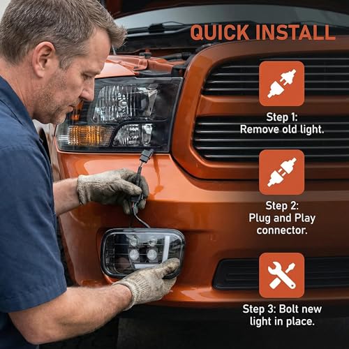LED Fog light with Daytime Running Light for Dodge Ram 2009-2012 1500, 2010-2017 2500/3500 Driving Fog Lamps Assembly Pickup Truck by DRFG - Image 5