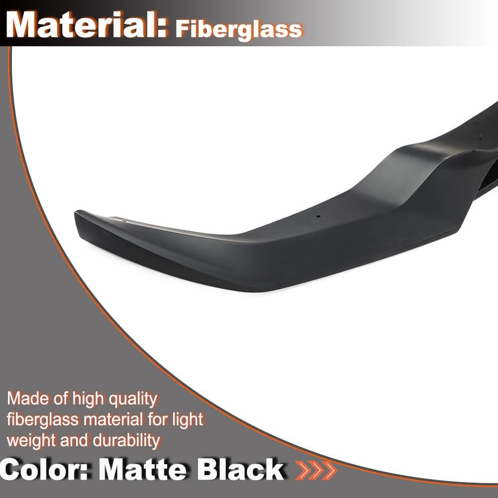 Matte Black Front Bumper Lip fits for BMW 2 Series F87 M2 2016-2020 Coupe Fiberglass Front Chin Spoiler Splitter Protector(Not for M2 Compertition)