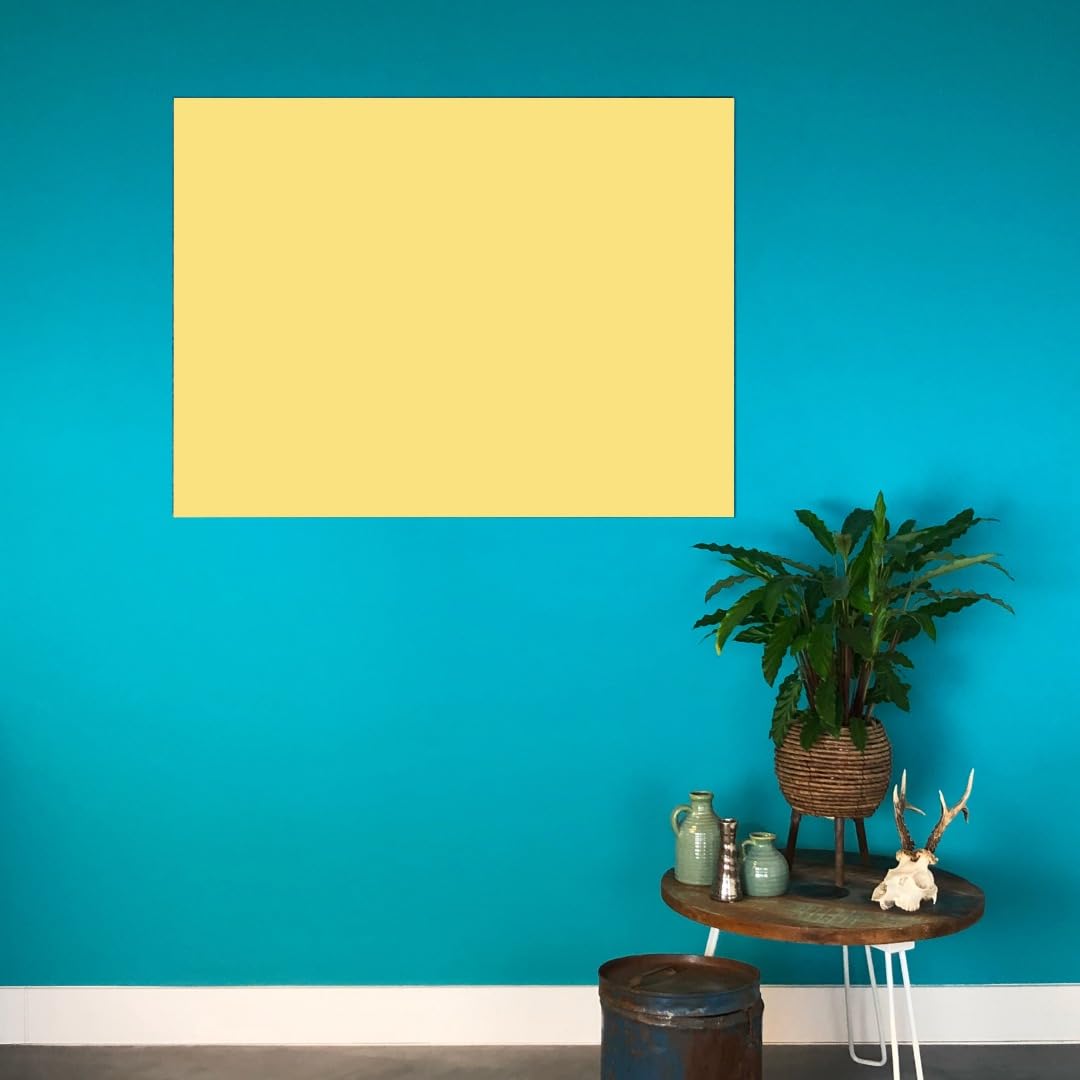 Ivol Eco magnetyczna tablica suchościeralna, bez ramki, bez krawędzi, tablica magnetyczna, 3 rozmiary, magnetyczna i do pisania (żółta, 90 x 120 cm)