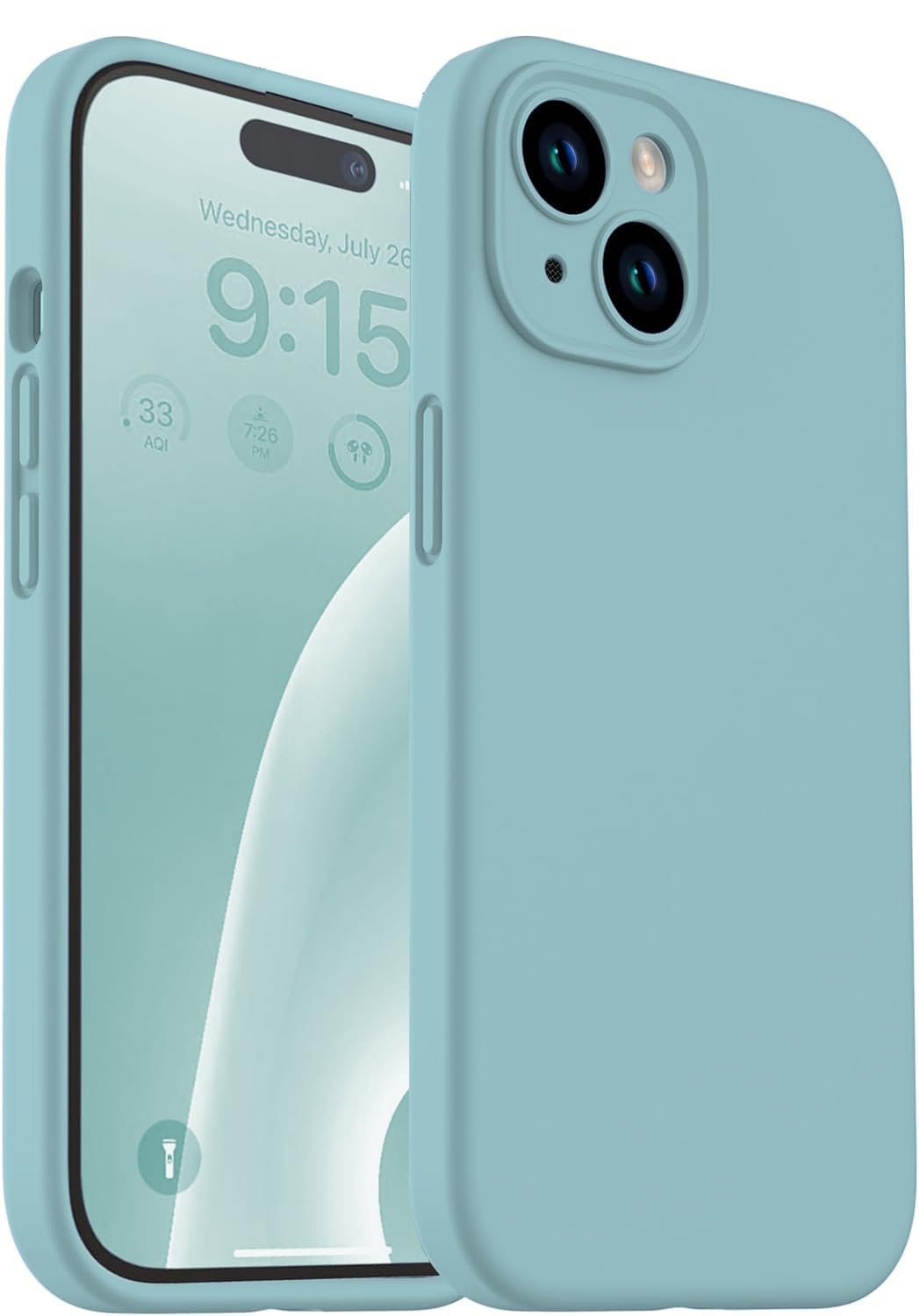 DIZORO Compatible for iPhone 15 Camera Protection Case 6.1, Slim Liquid Silicone 3 Layers Full Covered Soft Gel Rubber Phone Case Protective Cover 6.1 Inch – Carolina.