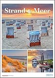  Strand & Meer 2023 - Bildkalender A3 (29,7x42 cm) - mit Feiertagen - Triplets - drei Bilder pro Monat - Naturkalender - Wandplaner - Wandkalender