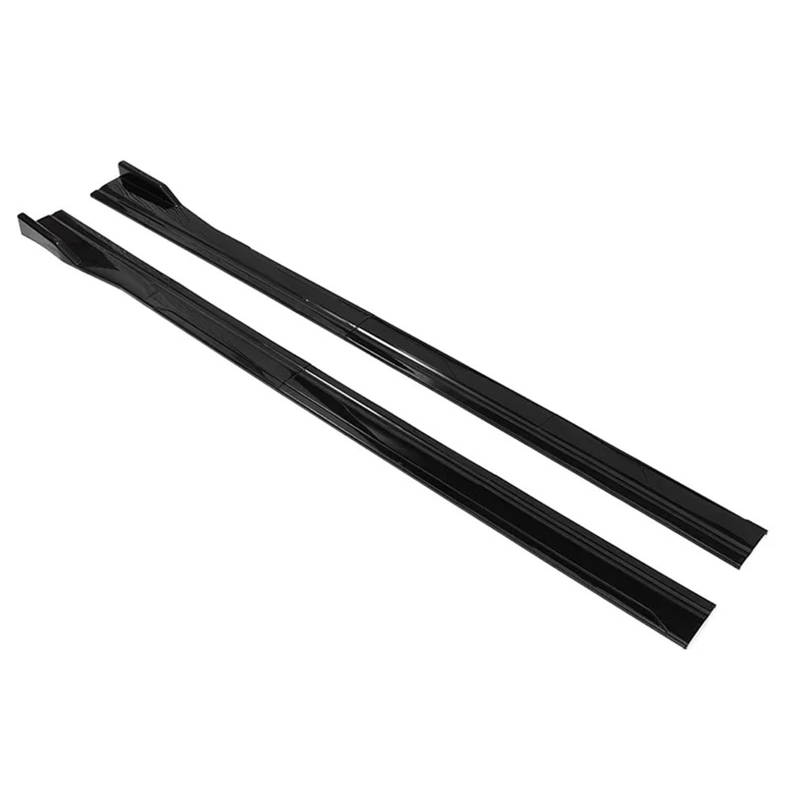 Faldón lateral ajustable de coche de 2,18m en negro brillante para extensiones de parachoques 8