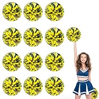 12 stuks Cheerleading poms, pompons Cheerleading met vingergaten metallic folie Cheer Pom Pomsvoor dans, wedstrijden, teamgeest sporten (rosérood