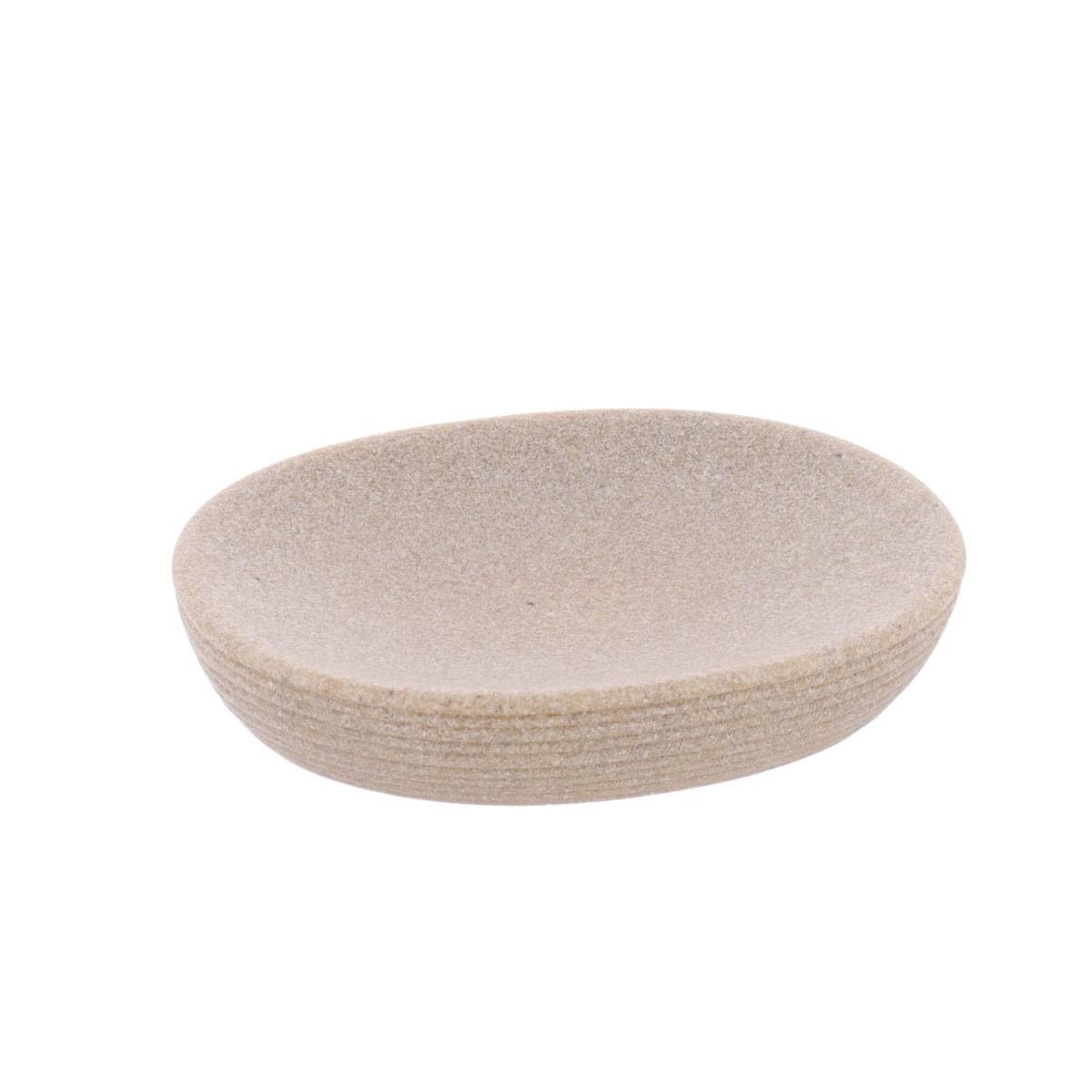 Tendance Ribbed Polyresin Soap Dish - Beige - Bathroom - Freestanding Bathroom Accessory