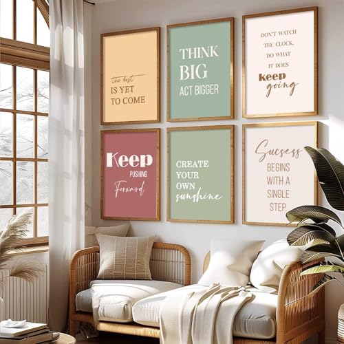 Image of kotart - Quotes Frames for Wall Decor - Motivational Photo Frame for Wall Decoration - Quotes Wall Poster with Frame for Room and Office - Set of 6 (Art 11, 13X17)