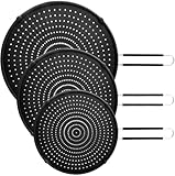 Apidgrowth Silicone Splatter Screen for Frying Pan,Grease Splatter Guard,Heat-Resistant Splatter Guards for Cooking,Dishwasher Safe (9.8', 11.4', 13')