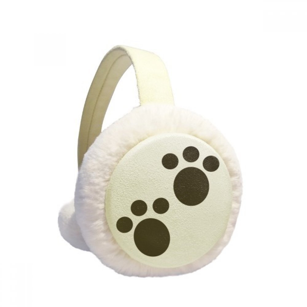 Orejeras de invierno con huellas de perro para paseos al aire libre 5