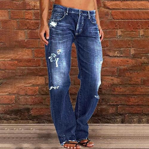 Women Baggy Boyfriend Jeans Pant Mid Rise Bootcut Jean High Waisted Jeans Flare Stretch Boyfriend Casual Denim Pants2
