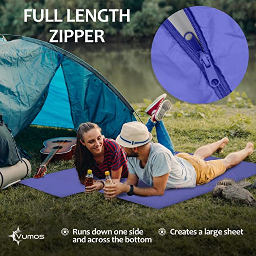 image for Vumos Sleeping Bag Liner and Camping Sheet - Silk Like Material for Tr