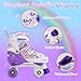 LrpoIv Kids Roller Skates for Girls or Boys,4 Size Adjustable Quad Skates with All Light Up Wheels for Toddler Kids Beginners 3-12 Years Old Roller Skates for Indoor Outdoor Sports
