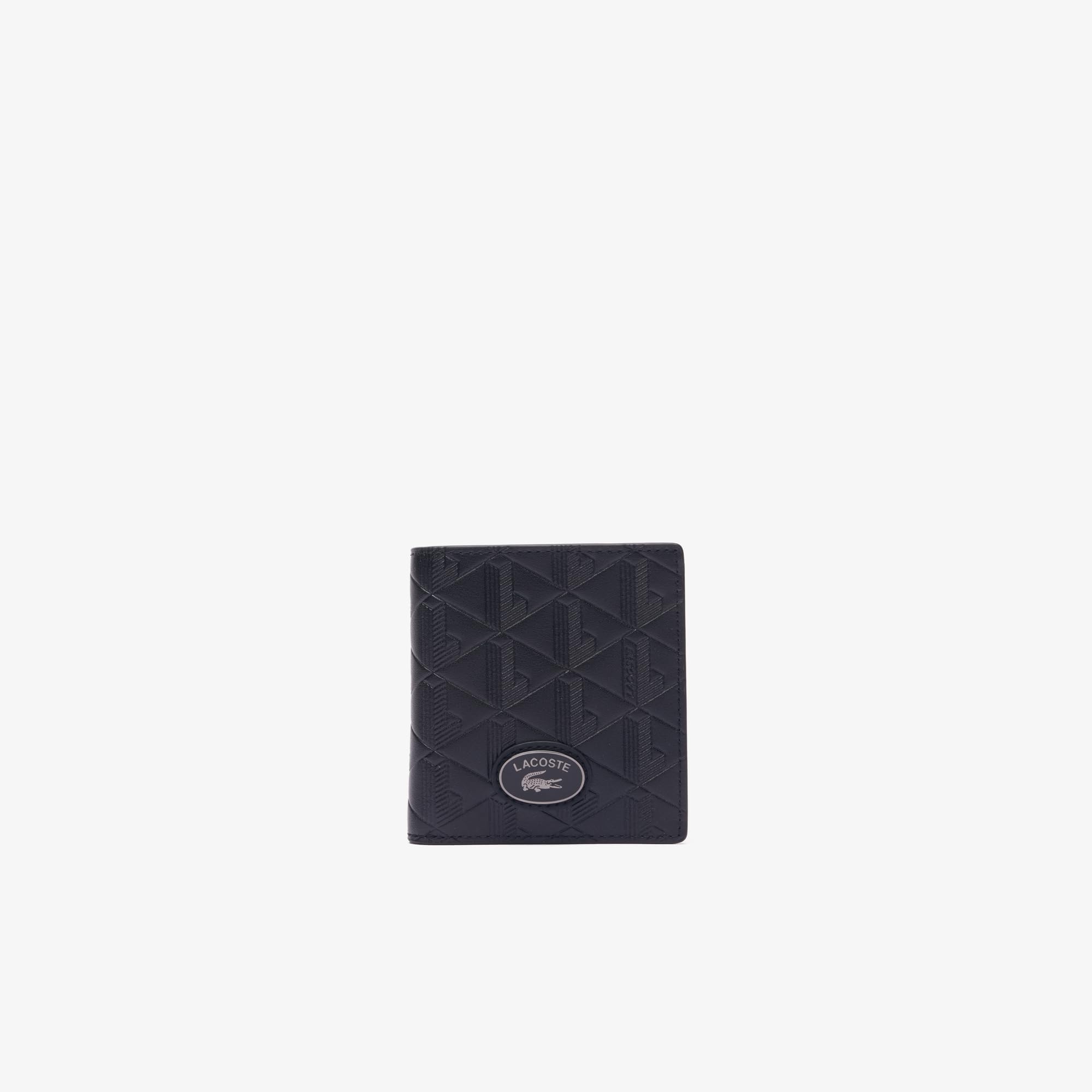 Men's Monogram Compact Leather Billfold, Black, One Size
