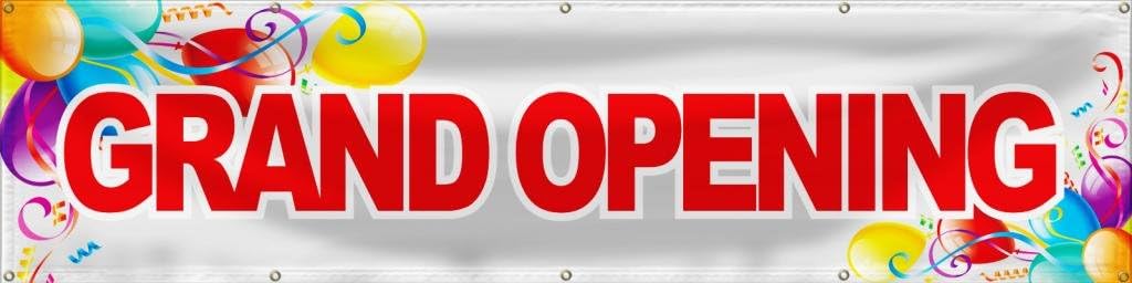 Wall26 Grand Opening Banner Sign Store Signs Flag - 24x96