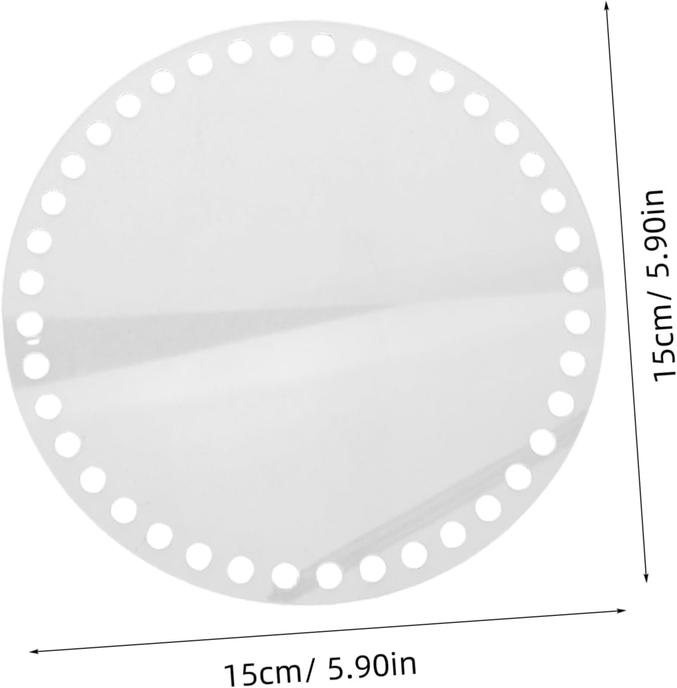 Anneome 5pcs Clear Acrylic Weaving Board Transparent Round Base for DIY Crochet Bags Durable Crafting Supplies for Knitting Projects Versatile and Reliable Acrylic Material