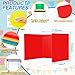 24 Pcs Plastic Privacy Folders for Students Classroom Partitions Divider Shield Desk Privacy Study Carrel Panel Testing Boards, 45.35 x 13.5'' (Red, Yellow, Blue, Green)