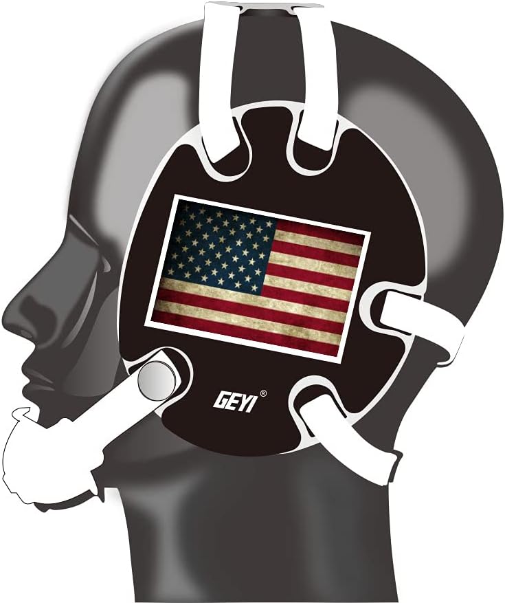 Wrestling earguard with American Old Flag Stickers(Adult)