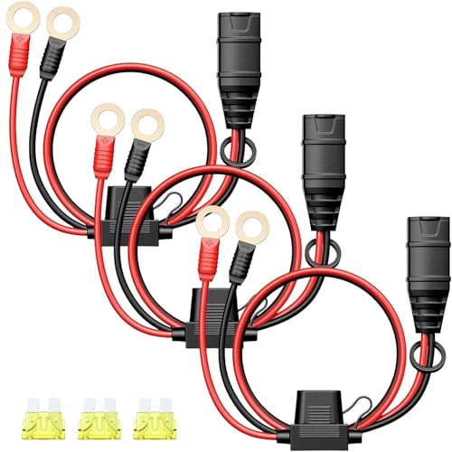 3 Pack GC008 X-Connect Fits for NOCO Battery Charger Accessories Cables | Compatible With M10 (3/8in) XL Eyelet Terminal Onnector Smart Batteries Trickle Charger Cable