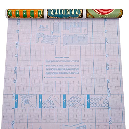 Yifasy 2 Pack Vintage Shelf Liners Cake Poster Drawer Cabinets Furniture Decor Papers Dessert Wallpapers Pvc Self Adhesive 17.7 Inch Wide #TOP4