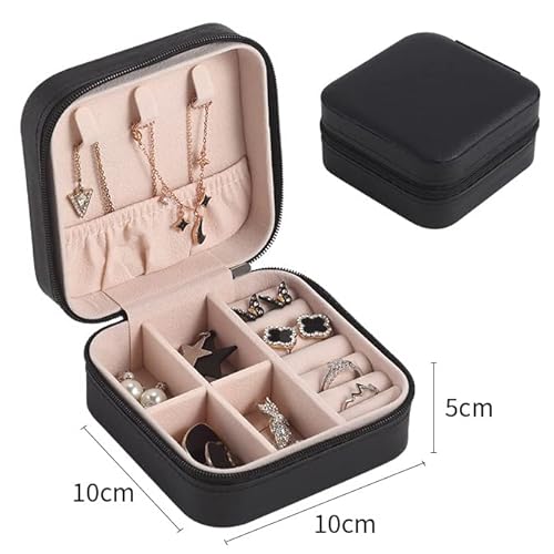 Yihao Travel Jewelry Box, Jewelry Storage Bag, Mini Retro Small Jewelry Box For Earrings, Necklaces, Jewelry Boxes,Black #TOP3