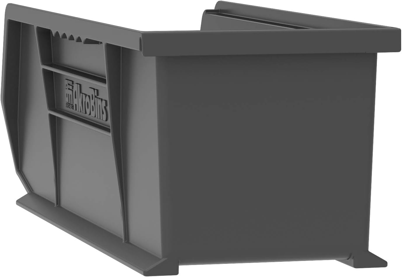 Akro-Mils 30234 AkroBins Plastic Storage Bins, Space-Saving Stackable Bins for Garage, Pantry, Craft Organization, 37,5 cm x 14 cm x 12,7 cm, Black, 12-Pack