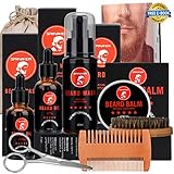 ★【Ausgezeichnetes Geschenk Für Herren】Dieses Geschenkset kommt gut verpackt in einer Premium-Geschenkbox,das ist viel besser als andere Marke, Sie können leicht eine große Geschenke der Männer Ideen bilden. Bestes Geschenk für einen bärtigen Freund, Kollegen, Familienmitglied oder Ehemann, der Bartpflegeprodukte verwenden könnte, um seinen Bart und seinen Schnurrbart zu zähmen! Einzigartiges Weihnachts- & Valentinstaggeschenk für ihn, Ehemann und Freund. Bartöl für Männer, Bartbalsam für Männer