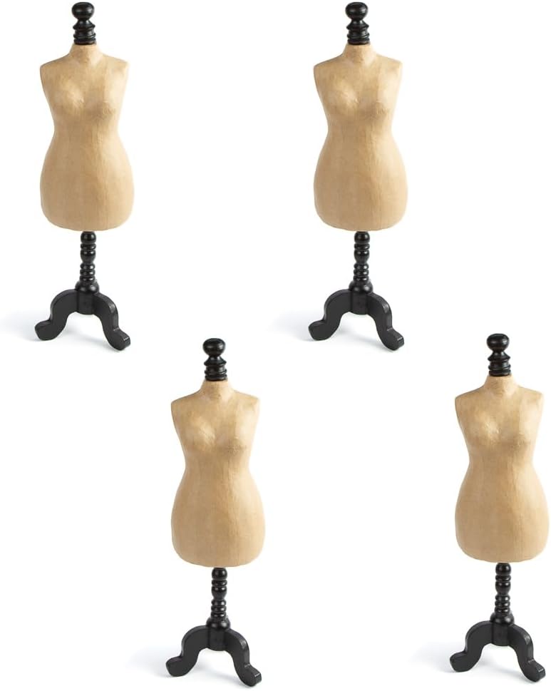 Factory Direct Craft Group of 4 Paper Mache Display Mannequins 23" H